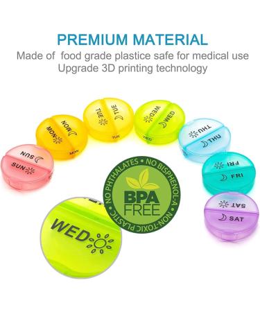Monthly Pill Organizer 2x a Day, Large 4 Week Medication Dispenser for Vitamins & Supplements - Rainbow - Buy Online on GoSupps.com