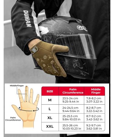 Kemimoto Tactical Gloves | Military Touchscreen Outdoor Gloves | Breathable Full Finger for Bushcraft Motorcycle Hunting & Security - XXL Brown - Buy Online on GoSupps.com