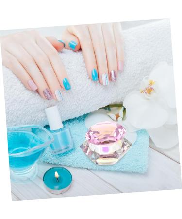 NUSITOU 1pc Nail Art Crystal Cup Mini Dappen Dish Glass Containers Glass Nail Art Cup Clear Container with Lid Glass Dappen Cup Small Containers with Lids Liquid Crystal Art Glass Love Cup 7.5x6cm Pink - Buy Online on GoSupps.com