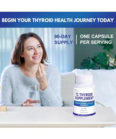 Jkrova Bio-Identical T2 Thyroid Supplement (3 5-Diiodo-L-Thyronine) Supports Metabolism & Energy | T2 Supplement for Hashimoto s Hypothyroidism & Thyroidectomy Minimal Side Effects 90 Capsules - Buy Online on GoSupps.com