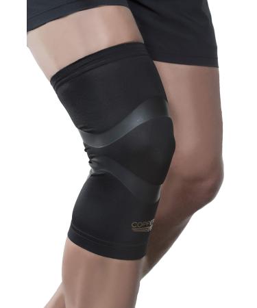 Copper Fit Pro Series Knee Compression Sleeve Black Large - Buy Online on GoSupps.com
