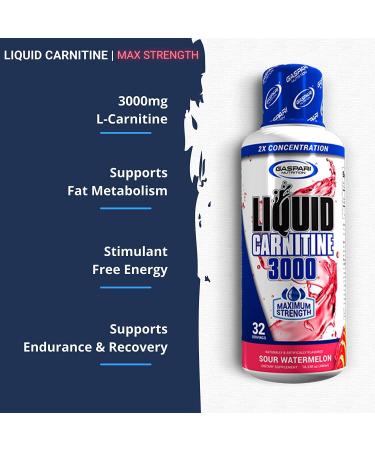 Gaspari Nutrition Liquid L-Carnitine 3000 Stimulant Free Non-GMO Gluten Free Energy Boost & Metabolism Support (32 Servings Orange Pineapple - Buy Online on GoSupps.com
