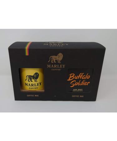 Marley Coffee Gift Set - Buffalo Soldier Dark Roast Ground Coffee 227g And Marley Coffee Mug - Presentation Gift Box - From The Marley Family - V60 Filter Cafetiere Aeropress - Buy Online on GoSupps.com