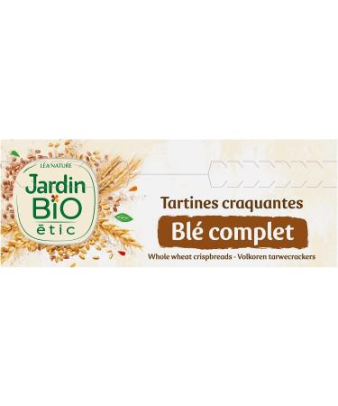 Jardin BiO tic Crunchy Toasts Whole Wheat Organic AB Certified Wheat Flour France Free of Palm Oil Made in France Pack of 2 Fresh Sachets 150 g - Buy Online on GoSupps.com