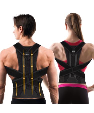 FEVAN premium preservation correction adjustable posture correction for women and men breathable back correction relieves back and neck pain Small