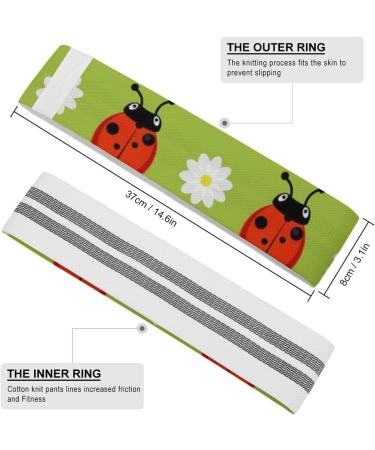 Ladybug & Flowers Yoga Workout Bands - Comfort Leg & Booty Resistance Straps for Physical Therapy | International Shipping Available - Buy Online on GoSupps.com