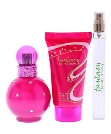 Britney Spears Fantasy Ladies Gift Set With Spray Body Souffle & Spray Pen
