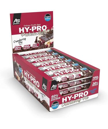 All Stars Hy-Pro BIG BAR Lot de 24 tartes aux canneberges au chocolat (24 x 100 g)