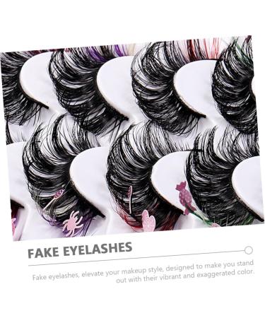 minkissy 7 Pairs false eyelashes false lash extensions colored eyelashes individual cosplay lashes colored lashes fake eyelashes lashes with color extend artificial fiber halloween - Buy Online on GoSupps.com