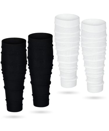 2 Pairs Football Leg Sleeves for Men Calf Compression Sleeves Sports Compression Calf Sleeves Elastic Leg Compression Sleeves Running Compression for Youth Athletes Pain Relief Running Cycling