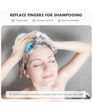 FREATECCH CHAUT Massage Brush - Wet & Dry Silicone Shampoo Hair Brush for Scalp Peeling Head Massage Dandruff Control & Hair Growth | Light Blue - Buy Online on GoSupps.com