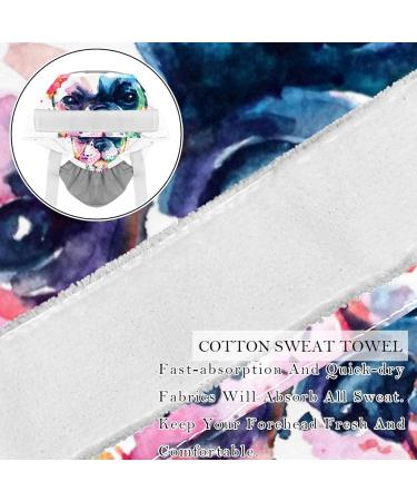 Watercolor French Bulldog Scrub Caps: Bouffant Working Hat with Ponytail Holder 2PCS - Pattern 01 - Buy Online on GoSupps.com
