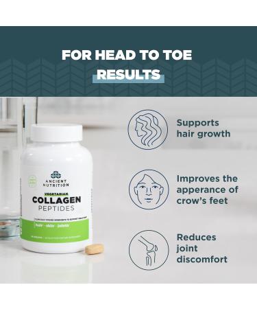 Ancient Nutrition Vegetarian Collagen Peptides, Collagen Peptides Tablets, Collagen with Prebiotics and Probiotics, Supports Healthy Skin, Hair, Joints, Digestion, Vegetarian Capsules, 30 Count - Buy Online on GoSupps.com