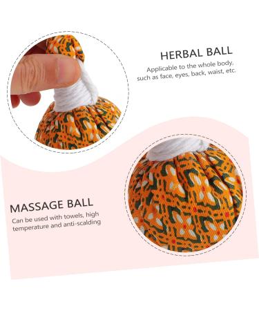 Aboofan Warm Roasted Wormwood Buns Herbal Compress | Spa Hot Compress & Thai Body Herb Ball - 8x6x6cm - Yellow | International Shipping - Buy Online on GoSupps.com