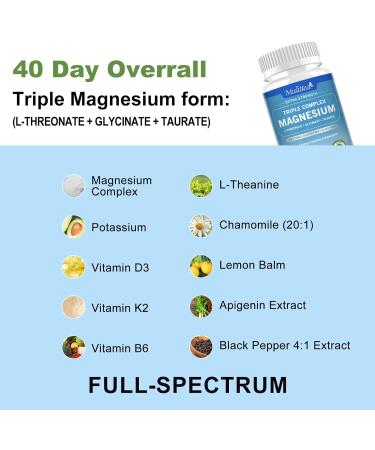 Max Absorption Magnesium L-Threonate Complex 2000mg - Nerv Calm & Mood Support Supplement - 120 Count - Buy Online on GoSupps.com