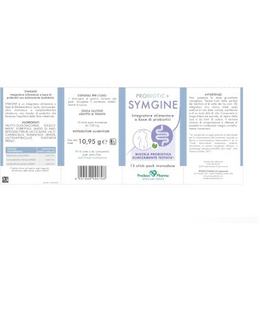 Prodeco Pharma PROBIOTIC+ SYMGINE 15 stick pack single dose food supplement based on Bifidobacterium Lactis Lactobacillus rhamnosus and Lactobacillus plantarum - Buy Online on GoSupps.com