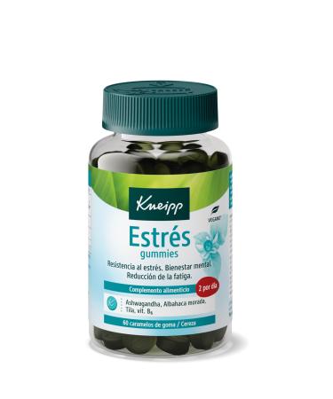 Kneipp Gummies Stress with purple basil tila ashwagandha and vitamin B6 helps with stress mental wellbeing and reduces fatigue 60 gummy bears