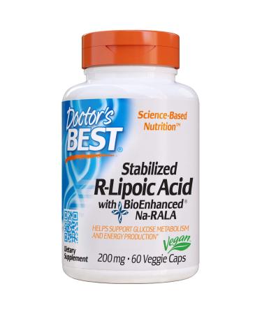 Doctor's Best Stabilized R-Lipoic Acid, 200mg/60 Count - Buy Online on GoSupps.com