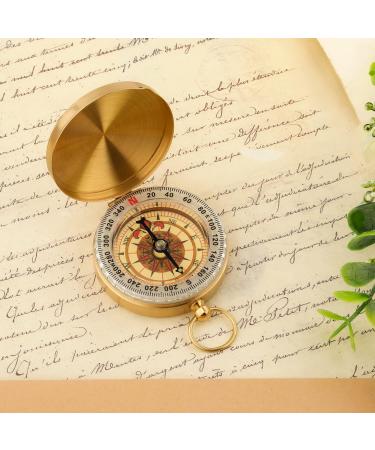 Buy Compass Outdoor 48x13mm - Durable Pocket Compass for Hiking Kids & Adults - Gold Clamshell Design - Buy Online on GoSupps.com