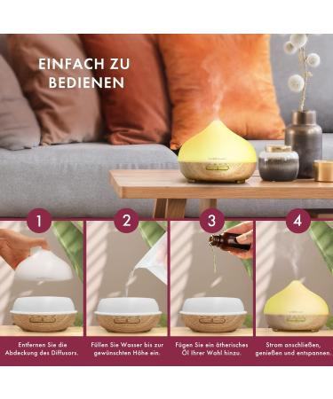 Buy The Body Source 300ml Ultrasound Aroma Diffuser - LED Humidifier & Electric Fragrance Lamp for Essential Oils - Aromatherapy for Home Office & Spa - Buy Online on GoSupps.com