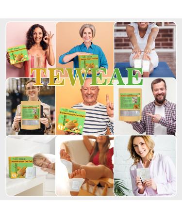 TEWEAE 122 Pads Foot Pads Natural Turmeric & Ginger Wormwood Bamboo Vinegar Included 122Pads Goodnight Patches and 122 Adhesive Sheets - Buy Online on GoSupps.com