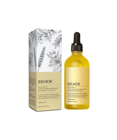 EELHOE Hair Growth Oil Veganic Natural Hair Growth Oil Veganic Rosemary Oil for Dry Damaged and Thin Hair 2 Fl Oz