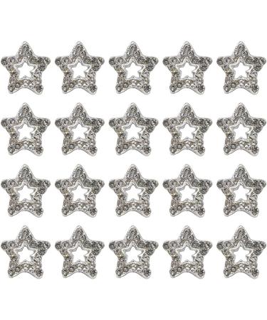 FEIlei 20 Pieces Dangling Star Nail Charms 3D Rhinestones Stars Charms Star Nail Charms - Buy Online on GoSupps.com