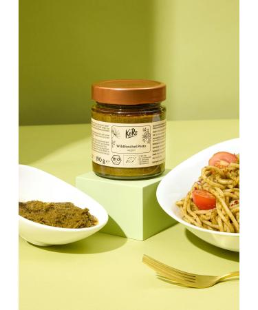 KoRo - Organic Wild Fennel Pesto 190g - Made in Sicily - Matured with Raisins and Dried Tomatoes - Vegan