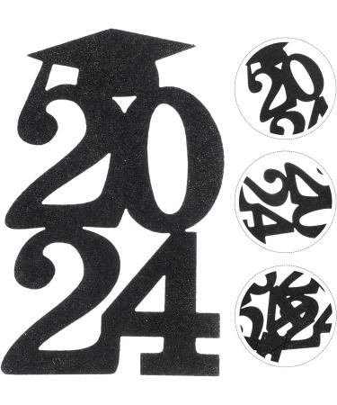 Kichvoe 2024 Graduation Theme Cupcake Toppers 18pcs Black Diploma Grad Cap Cake Toppers for Graduation Party 2024 Cake Picks Grad Party Supplies Decoration - Buy Online on GoSupps.com