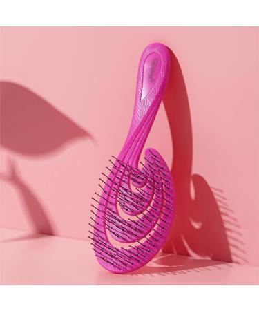 Ninabella Organic Detangling Hair Brush - Best Hair Straightening Brush for Women Men & Kids | No Hair Pulling Ideal for Straight Curly & Wet Hair | Unique Pink Wave Design - Buy Online on GoSupps.com