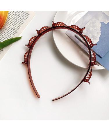 Double Bangs Headband with Clips - Fashionable Braided Hair Tool for Girls - 2pcs - Buy Online on GoSupps.com
