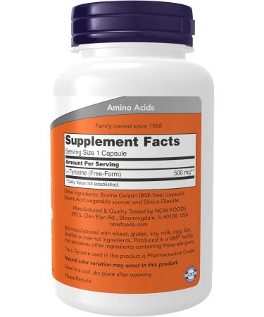 NOW - L-Carnitine Double Strength 1000mg 100 Tablets & L-Tyrosine (Freeform) Capsules 500mg 120 Count Nutritional Supplement + Capsules - Buy Online on GoSupps.com