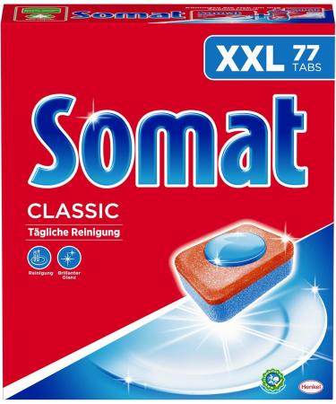 Somat Classic Dishwasher Tabs XXL Pack - 154 Tabs for Daily Dishwashing & Glass Protection | International Shipping Available - Buy Online on GoSupps.com