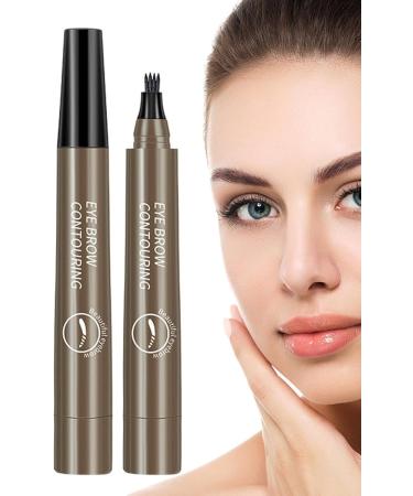 Eyebrow Microblading Pencil 3D Waterproof 4 Fork Tip Brow Smudgeproof Fine Eyebrow Sketch Pencil Professional Liquid Eyebrow Pencil Quad brow Long Lasting Brow for Natural Eyebrows Beige - Buy Online on GoSupps.com