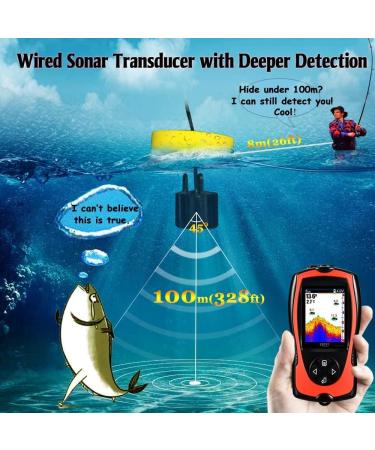 Lucky Portable Fish Finder - Handheld Wired Fish Depth Finder for Kayak and Boat Fishing - Buy Online on GoSupps.com