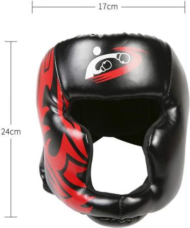 Boxing Headgear - PU Leather Sparring Helmet for MMA, UFC, Wrestling - Child/Youth Black - Buy Online on GoSupps.com