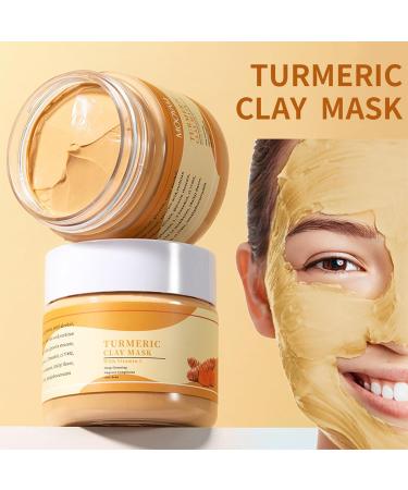 Turmeric Clay Mask with Vitamin C - Dark Spot Remover for Face - Face Masks Skin Care to Deeply Cleansing - Reducing Acne Lighten Skin Tone - Moisturizing Clay Mask for Controlling Oil & Refining Pore - Buy Online on GoSupps.com