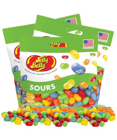 Jelly Belly Sours Gourmet Jelly Beans 3-Pack Bundle 100g - Christmas & Holidays Candy - Vegan Candy Dairy Free Snacks Kosher Candy Gluten Free Bulk Candy Stocking Stuffers for Teens