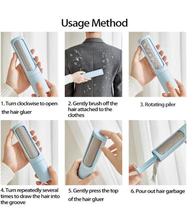 Lilo & Filou Lint Roller Self-Cleaning Reusable Travel Brush for Pet Hair Removal Sapphire Blue - Buy Online on GoSupps.com