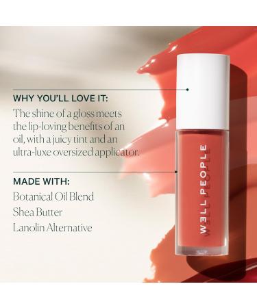 Well People Lush Lip Tinted Oil - Vegan Moisturizing Lip Oil for Nourishing Lips | Sheer Color - Daylily Petal Soft Peony - Buy Online on GoSupps.com
