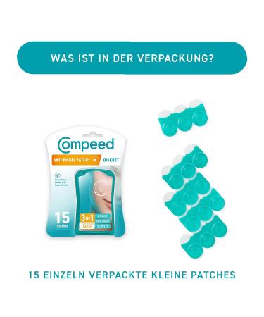 Compeed Anti-Pimple Patches - Discreet Hydrocolloid Treatment for Targeted Acne Areas - 15 Cleansing & Protecting 1.5x1.5cm Patches for Daytime Use - Buy Online on GoSupps.com