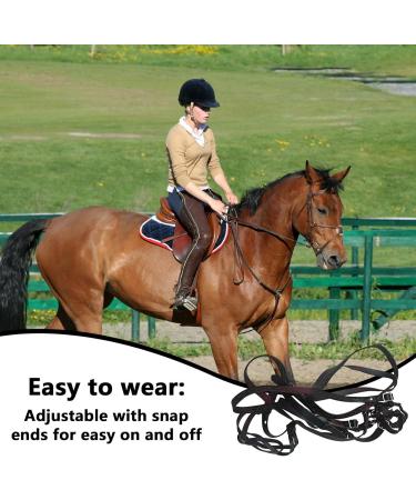 Adjustable Horse Halter | Safety Halter Chin & Throat Snap Heavy Duty Tied Halter | Colorful Comfortable Padded Nylon Horse Halter for Equestrian Training Horse Care Rowces Black - Buy Online on GoSupps.com