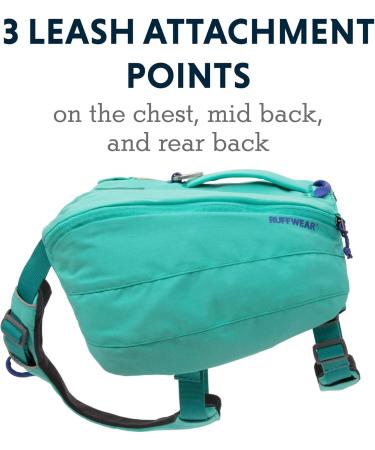 Luffwear Hundred Backpack for Large Dogs - Comfortable Saddlebag for Day Hikes | Front Range Day Pack in Aurora Teal Size L/XL - Buy Online on GoSupps.com