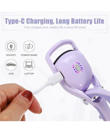 VOCOSTE Heated Eyelash Curler - 3 Temperature Electric Tool for Perfectly Curled Natural Lashes | Hot Purple Curlers - Buy Online on GoSupps.com