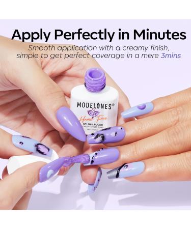 Modelones Hema Free Purple Gel Nail Polish Set 6 Colors White Blue Shimmer Violet Mermaid Gel Polish Cat Eye Glitter Nail Polish Soak Off Led Nail Gel Polish Manicure Nail Art DIY Gifts Purple Shimmer Violet Mermaid - Buy Online on GoSupps.com