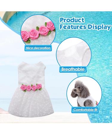 Shop Petcute Elegant Bowknot Dog Dress - Summer Tutu Fashion for Small Dogs | Beautiful Flower Wedding Lace Clothing - Buy Online on GoSupps.com