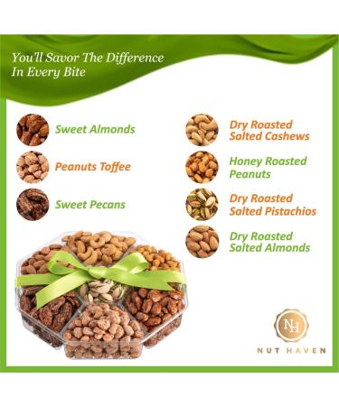 Deluxe Holiday Nuts Gift Basket - Sweet & Salty Gourmet Snack Box - Unique Flavors for Birthdays, Christmas, Thanksgiving - Perfect Gift for Men, Women, Family - Buy Online on GoSupps.com