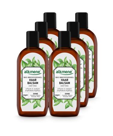 Alkmene hair balm with organic nettle - hair water with provitamin B5 for sensitive scalp & fine hair - hair care vegan without silicone parabens mineral oil SLS & SLES in a 6 -pack (6x 250 ml) 6 pieces