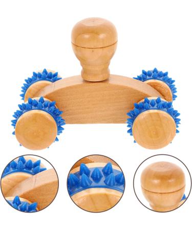Buy Healvian Wooden Car-Shaped Massage Roller - Neck & Shoulder Trigger Point Massager | Manual Body Massage Tool for Pain Relief - Buy Online on GoSupps.com