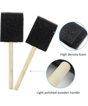 100 Pack 2 Foam Paint Brushes with Wood Handles - Perfect for Stains, Varnishes, Acrylics, Crafts & Art - Buy Online on GoSupps.com